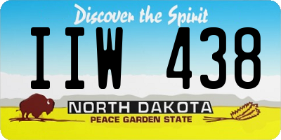 ND license plate IIW438