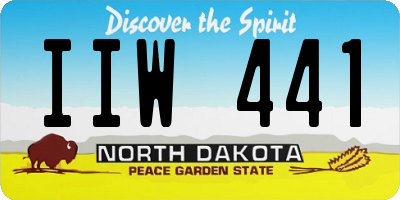 ND license plate IIW441