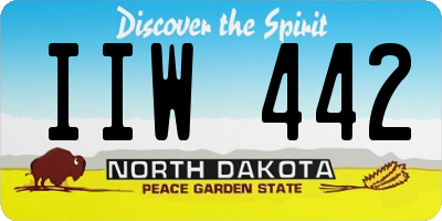 ND license plate IIW442