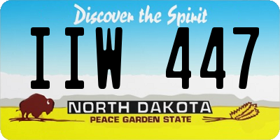 ND license plate IIW447