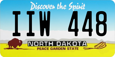 ND license plate IIW448