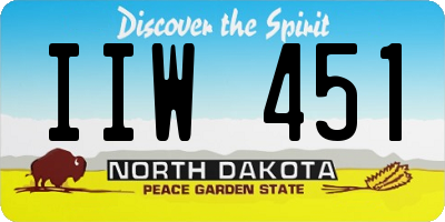 ND license plate IIW451