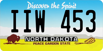 ND license plate IIW453