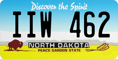 ND license plate IIW462