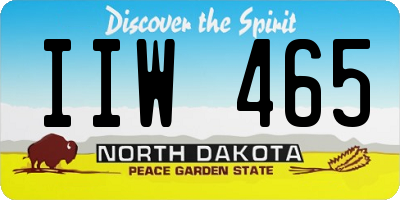 ND license plate IIW465