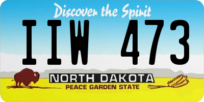 ND license plate IIW473