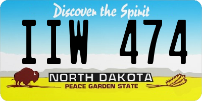 ND license plate IIW474