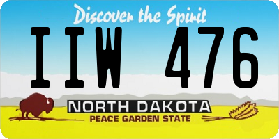 ND license plate IIW476