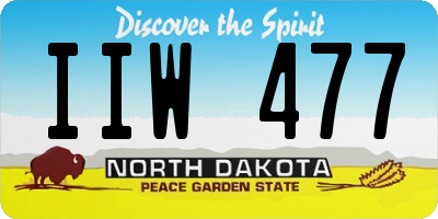 ND license plate IIW477