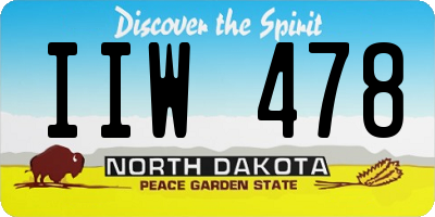 ND license plate IIW478