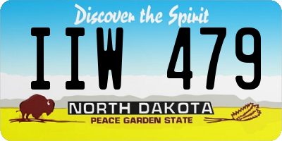 ND license plate IIW479