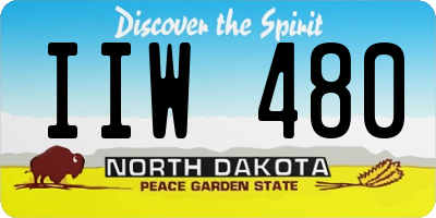 ND license plate IIW480