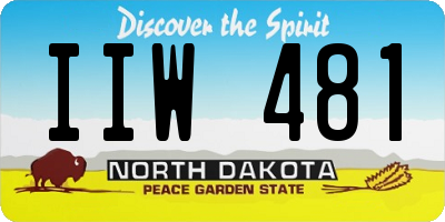 ND license plate IIW481