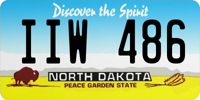 ND license plate IIW486