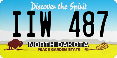 ND license plate IIW487
