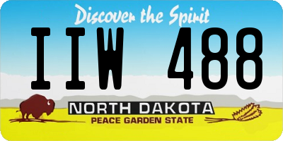 ND license plate IIW488