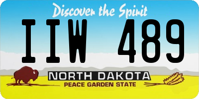 ND license plate IIW489