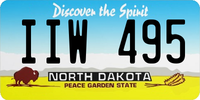 ND license plate IIW495