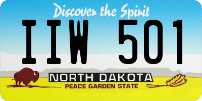 ND license plate IIW501