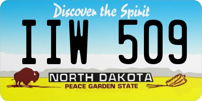 ND license plate IIW509