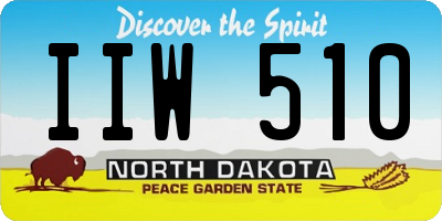 ND license plate IIW510