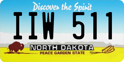ND license plate IIW511