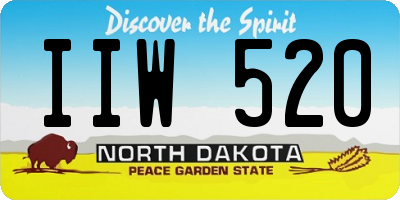 ND license plate IIW520