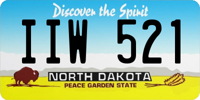 ND license plate IIW521