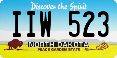 ND license plate IIW523