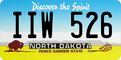 ND license plate IIW526