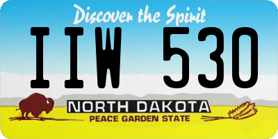 ND license plate IIW530