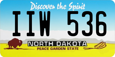 ND license plate IIW536