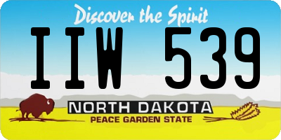 ND license plate IIW539