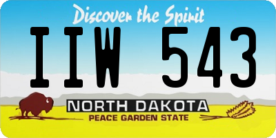 ND license plate IIW543