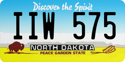 ND license plate IIW575