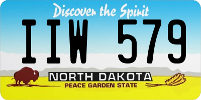 ND license plate IIW579