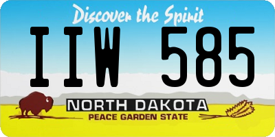ND license plate IIW585