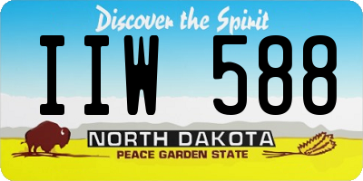 ND license plate IIW588