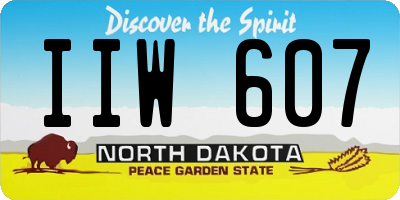 ND license plate IIW607
