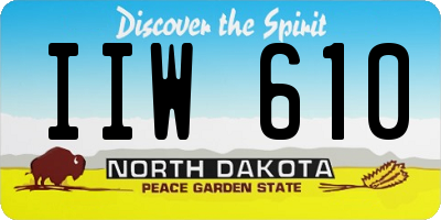 ND license plate IIW610