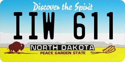 ND license plate IIW611