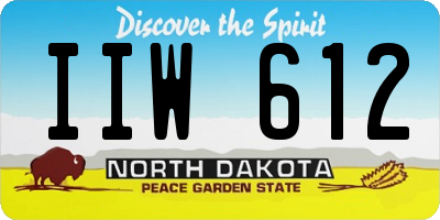 ND license plate IIW612