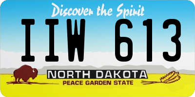 ND license plate IIW613