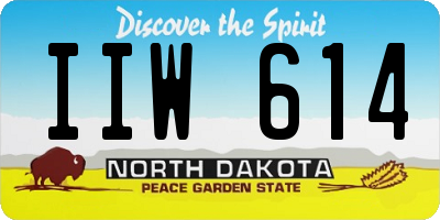 ND license plate IIW614