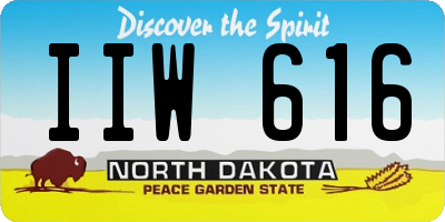 ND license plate IIW616