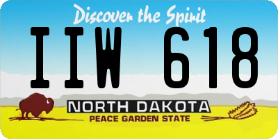 ND license plate IIW618
