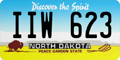 ND license plate IIW623