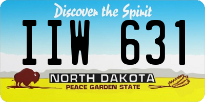 ND license plate IIW631