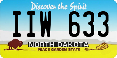ND license plate IIW633
