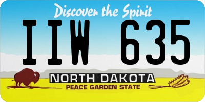 ND license plate IIW635